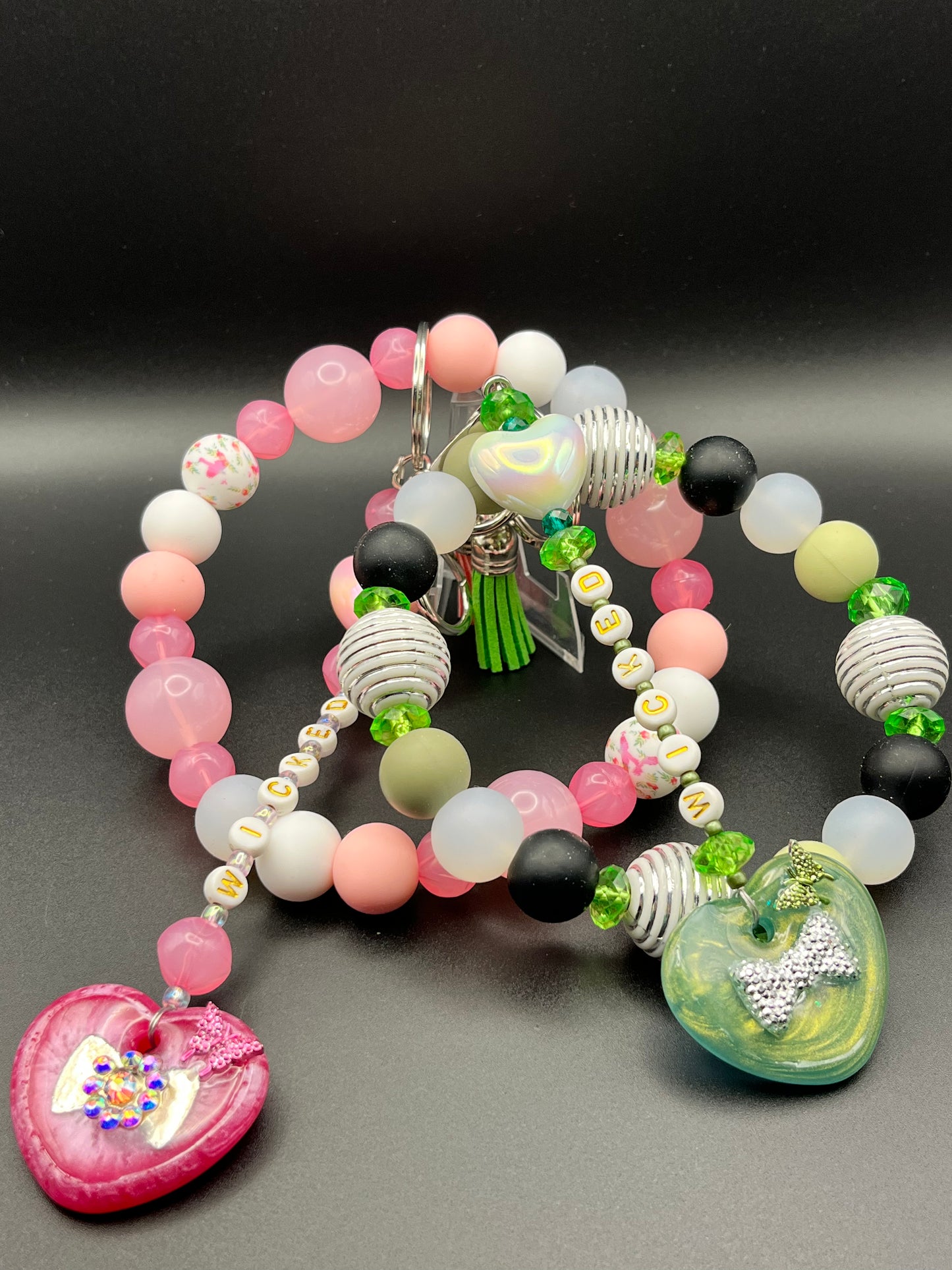 🧙Wicked inspired Wristlets with Handmade Charms🧙