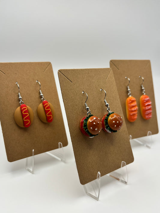 Smile, Burger Earrings