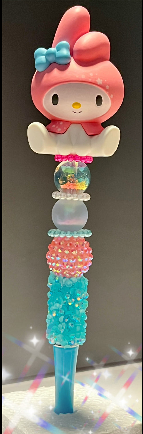 Hand Beaded Confetti My Melody Pen!