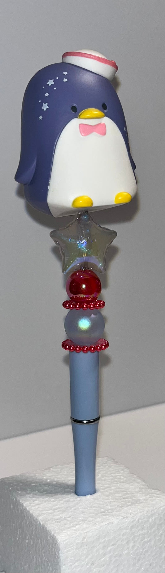 Hand beaded TuxSam Pen!