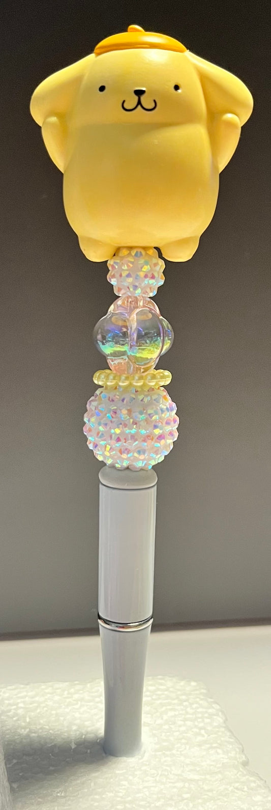 Hand Beaded Pom Pom Pen!