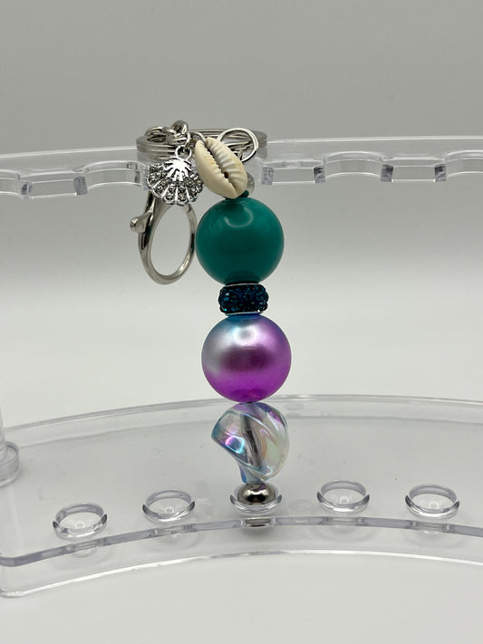 Beaded Keychain Wave & Seashells