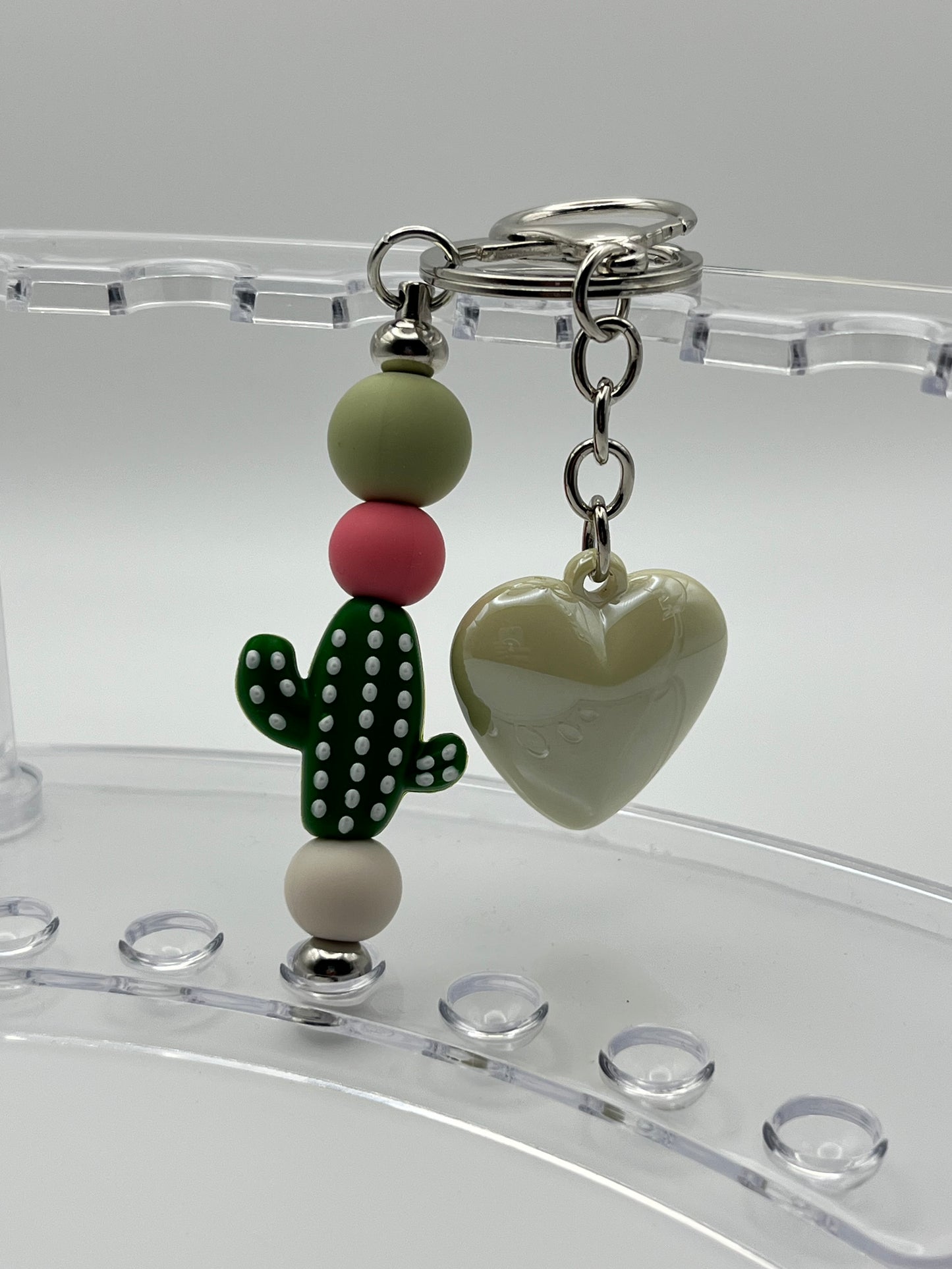 Beaded Keychain Cactus Love
