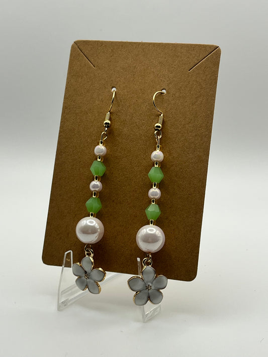 Pink Marble/Green With Flower