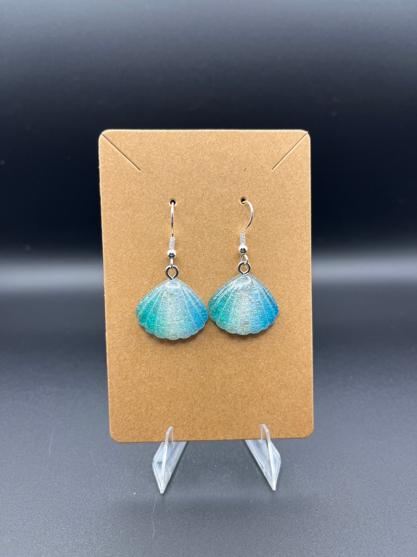 Sparkly Seashell Earrings