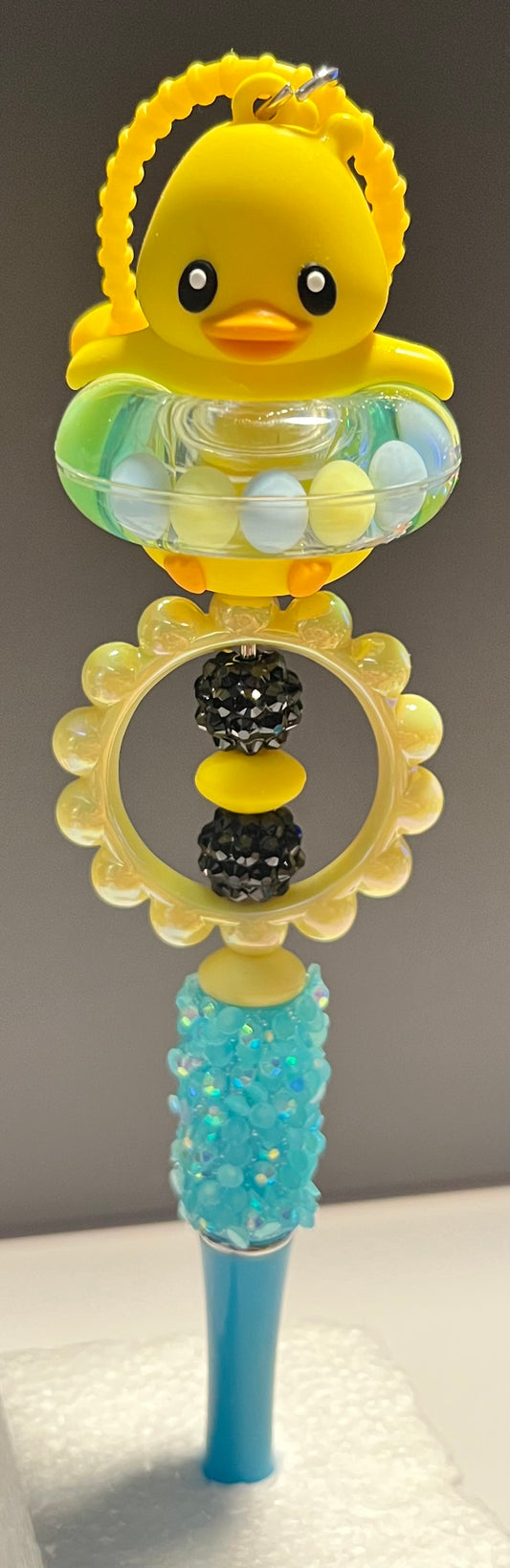 Hand Beaded Rubber Ducky Pen!
