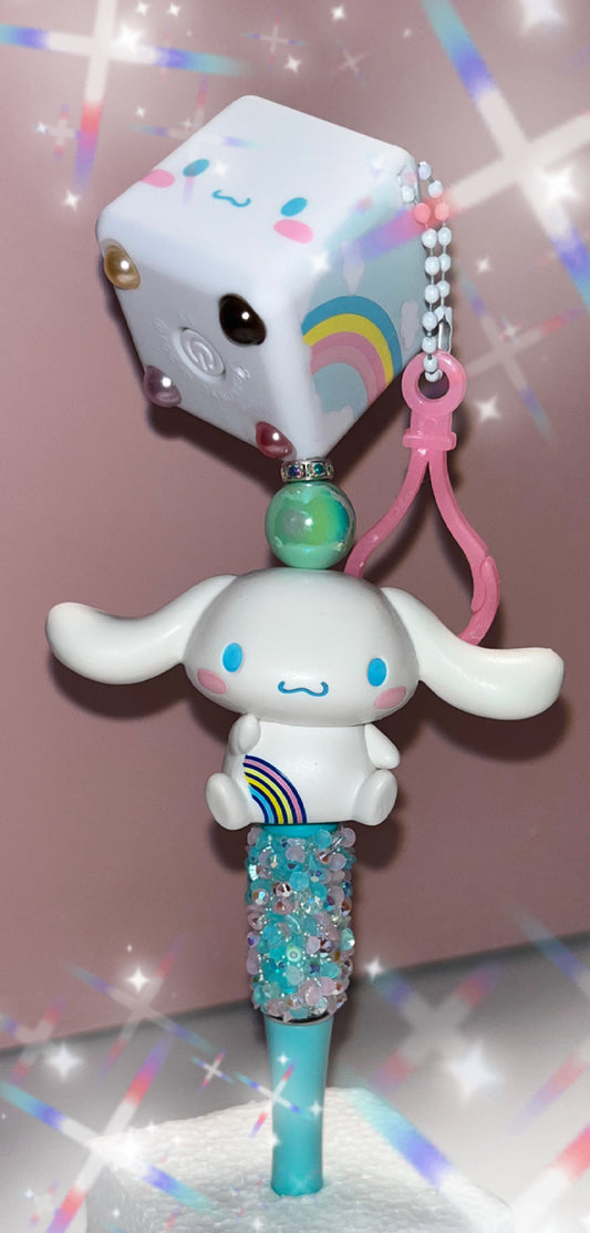 Hand Beaded Cinna Confetti key chain Pen! (Bluetooth Speaker attached)!