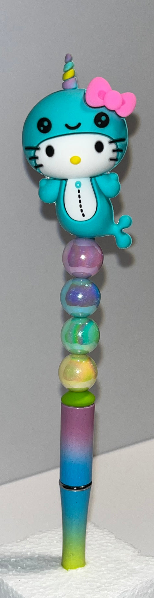 Hand Beaded Bubble gum bead HK Mermaid/Unicorn Pen!