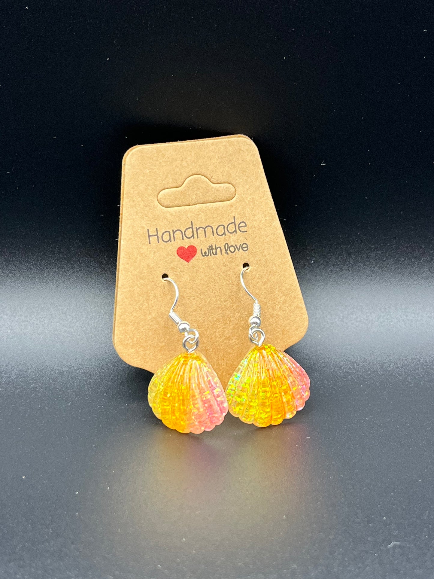 Sparkly Seashell Earrings