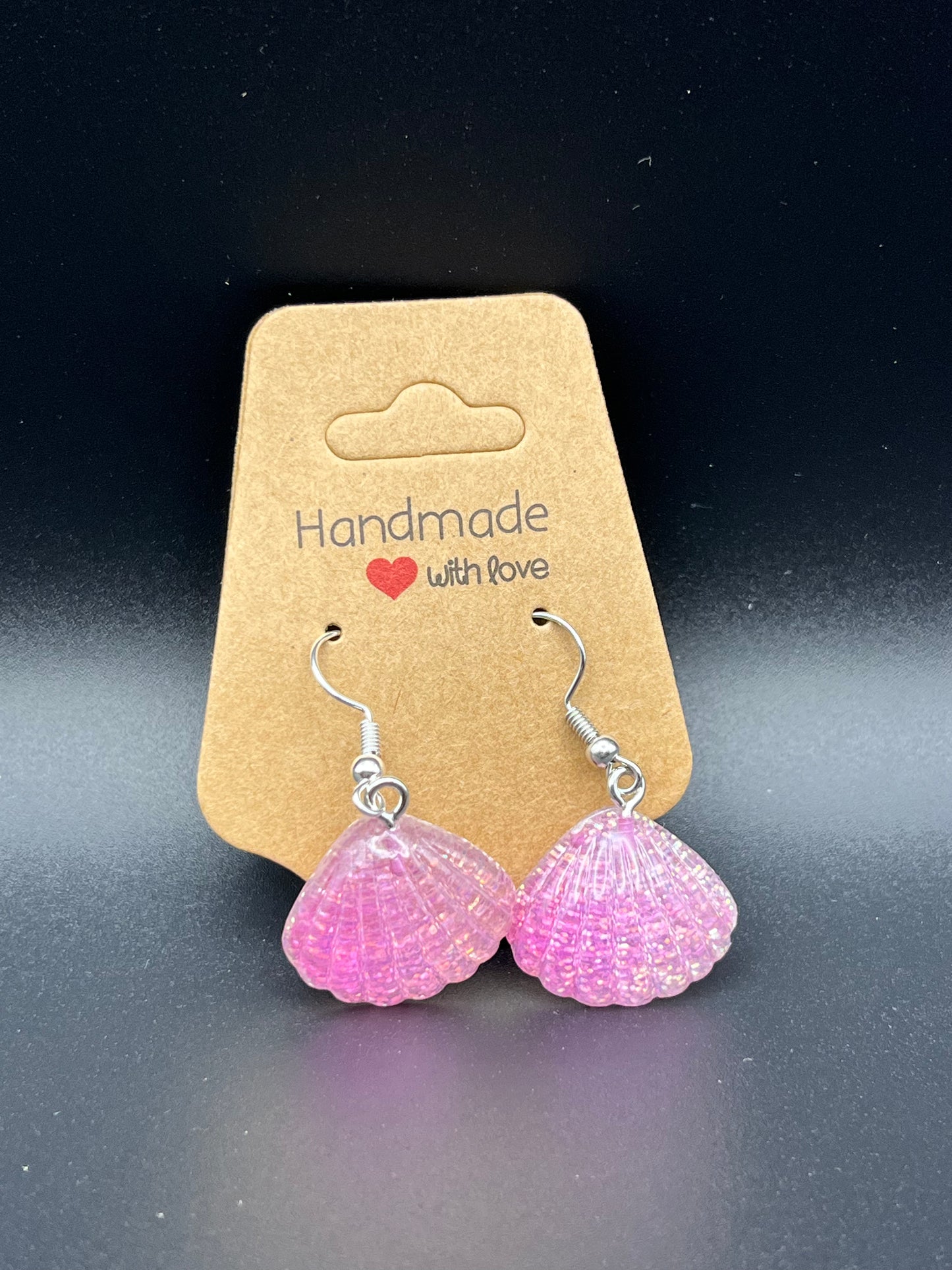 Sparkly Seashell Earrings