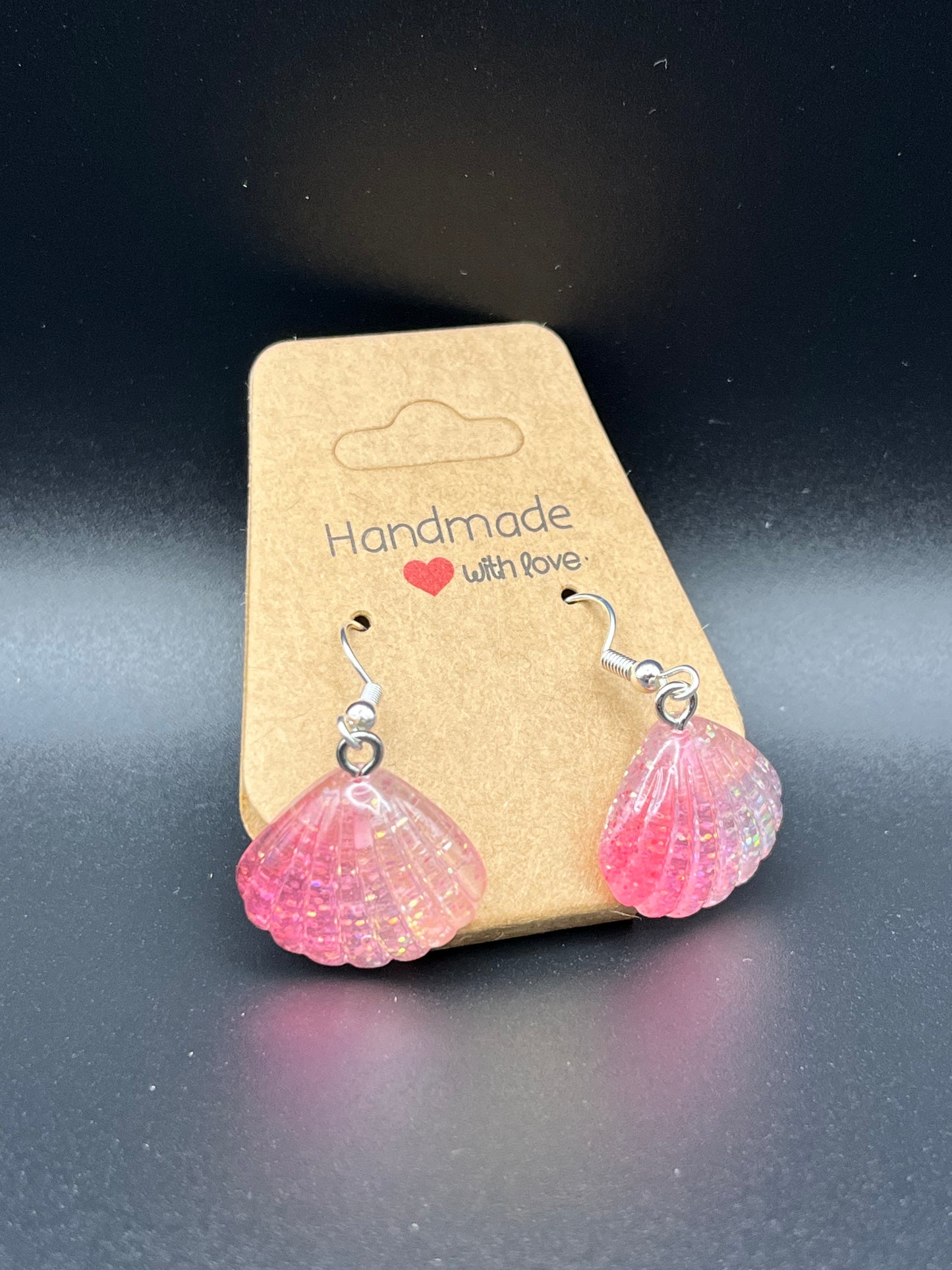 Sparkly Seashell Earrings