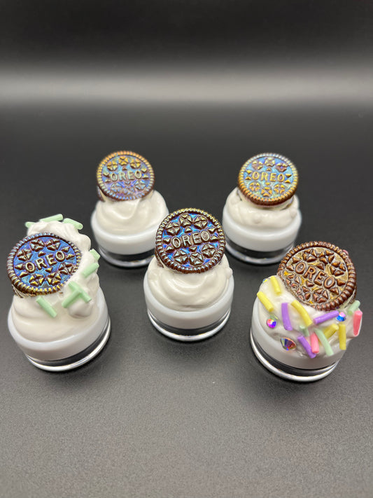 Cookies and cream topped Personal Container